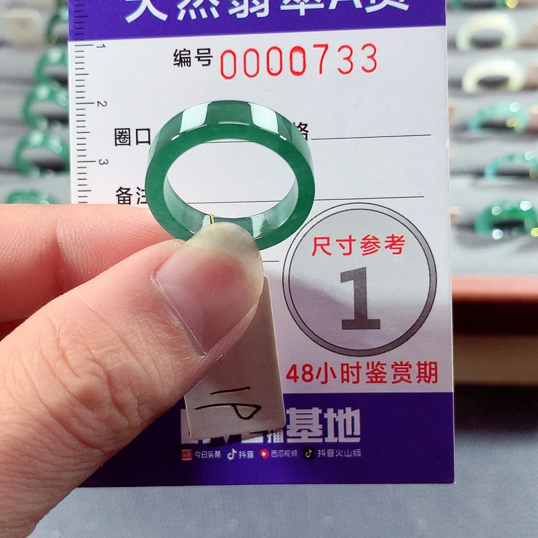翡翠未镶嵌戒指19号