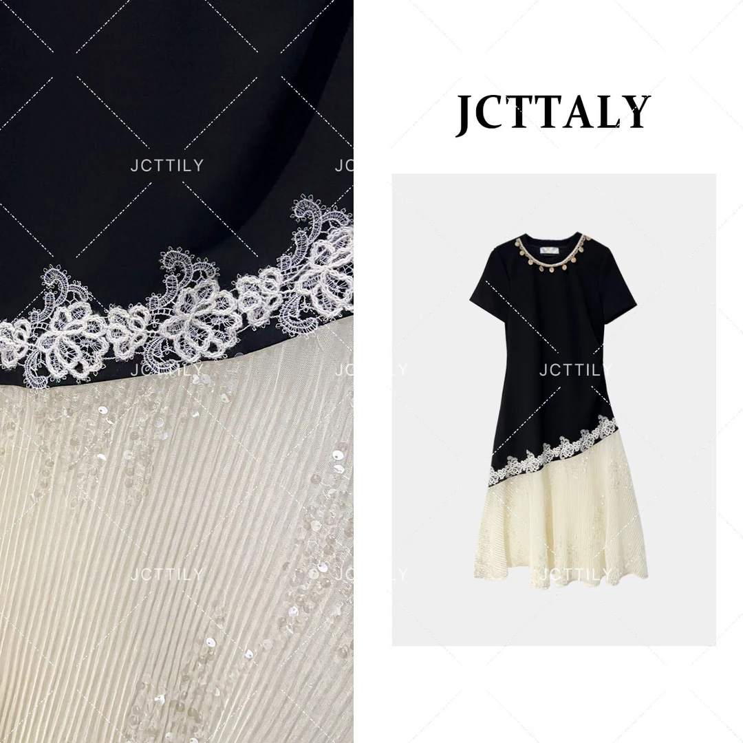 【linda】【4】设计新款高级感圆领修身显瘦气质连衣裙夏季JC-A2924