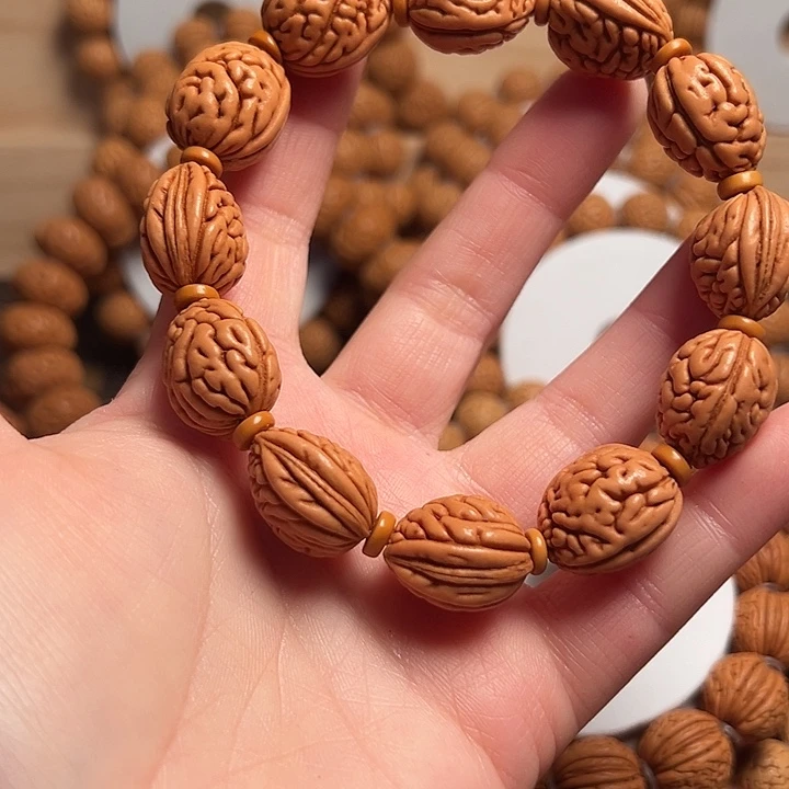 桃核吊坠桃核手串大肠纹钱袋子16