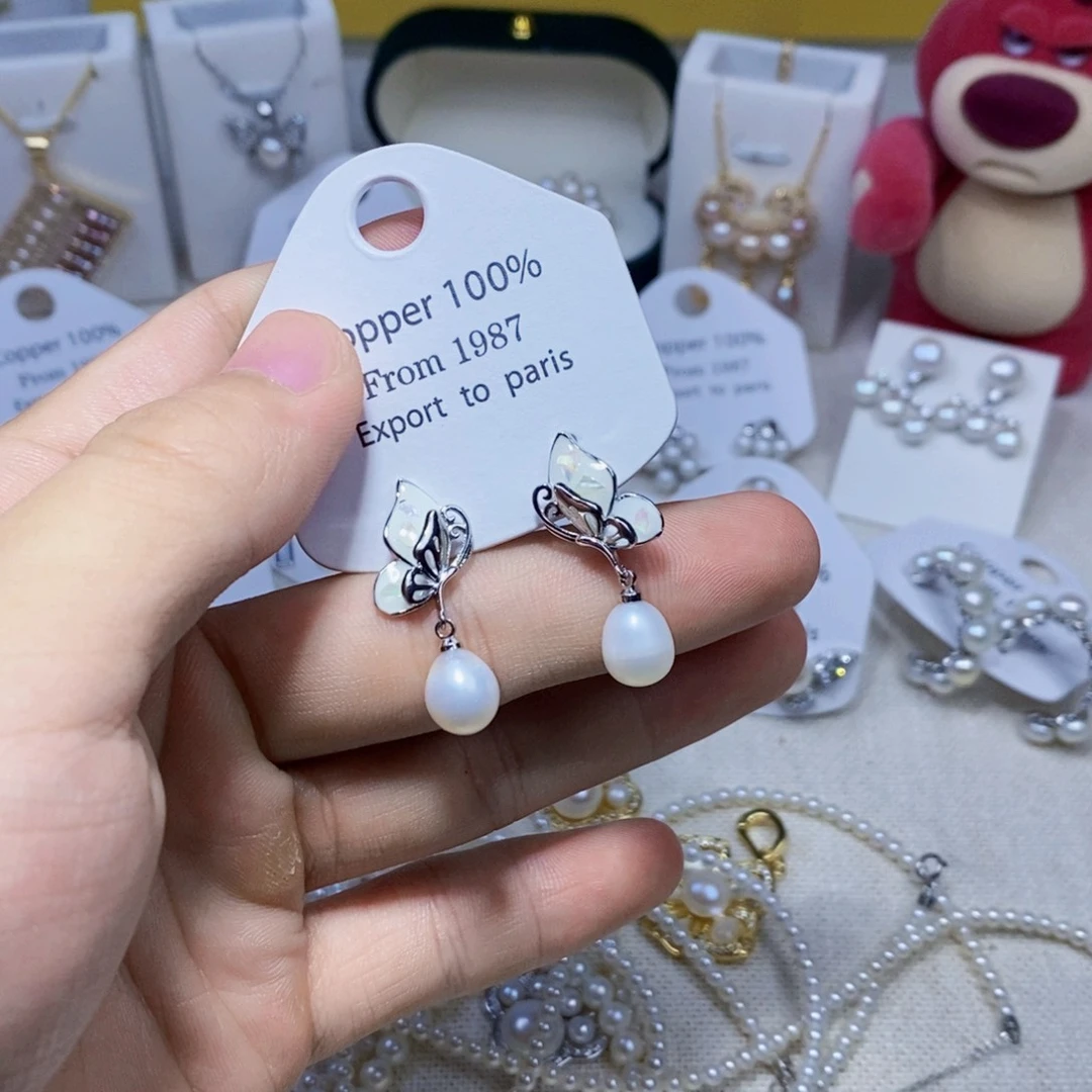 未镶嵌淡水珍珠耳饰