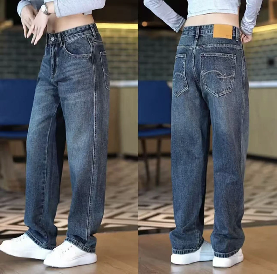 高街个性牛仔裤男潮牌百搭宽松休闲裤子男款2025秋冬美式复古长裤