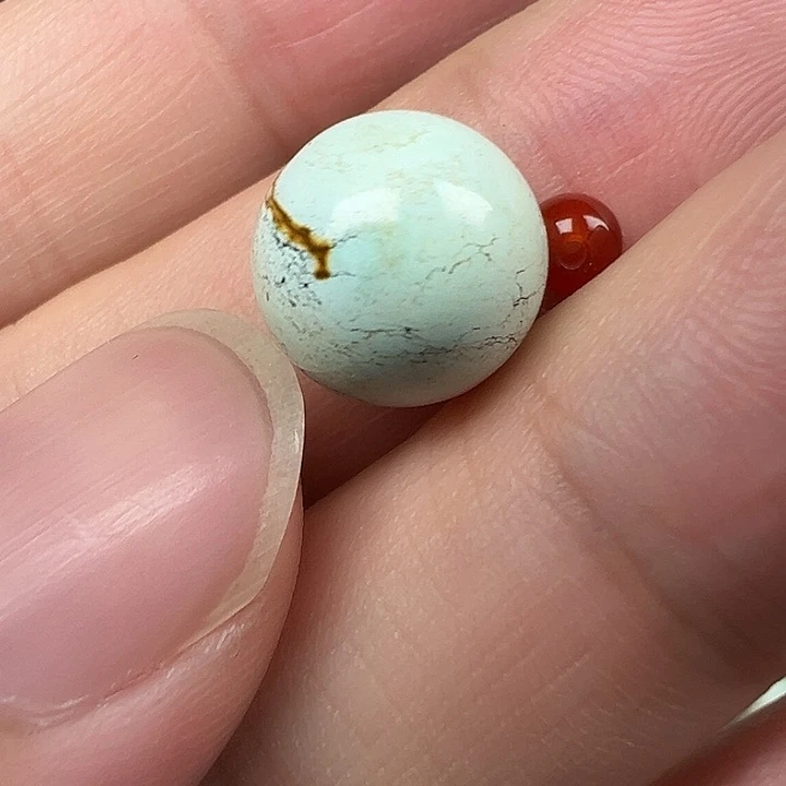 南红玛瑙未镶嵌配饰卡11微瑕