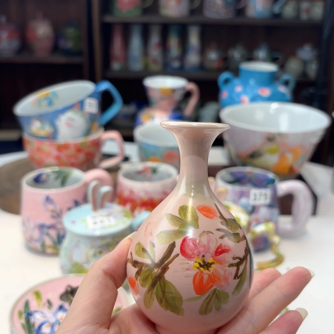 景德镇手绘高温釉下彩陶瓷茶具