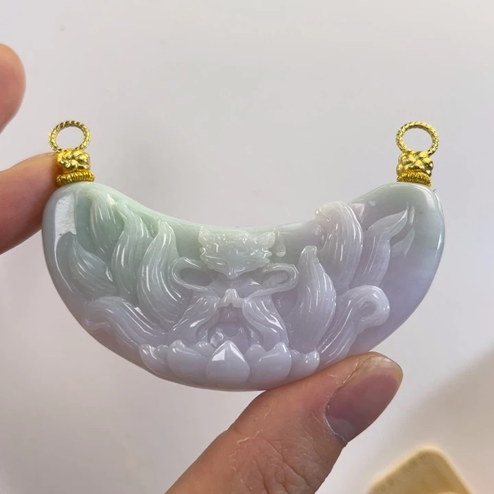 翡翠吊坠(赠链)未镶嵌代编织