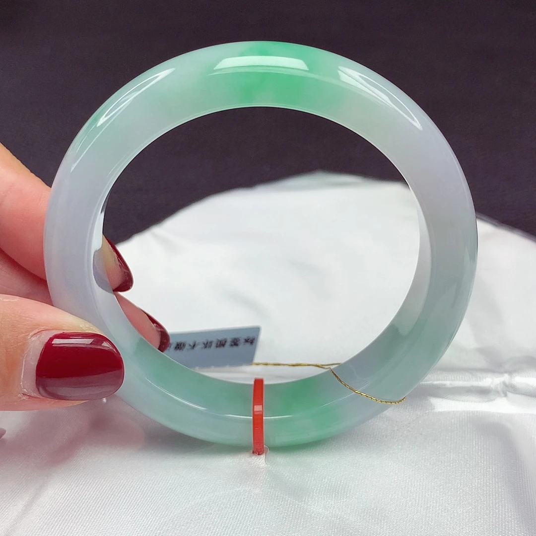 翡翠未镶嵌手镯55圈655