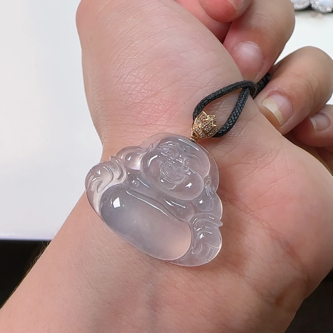 翡翠18K金镶嵌颈饰天然翡翠