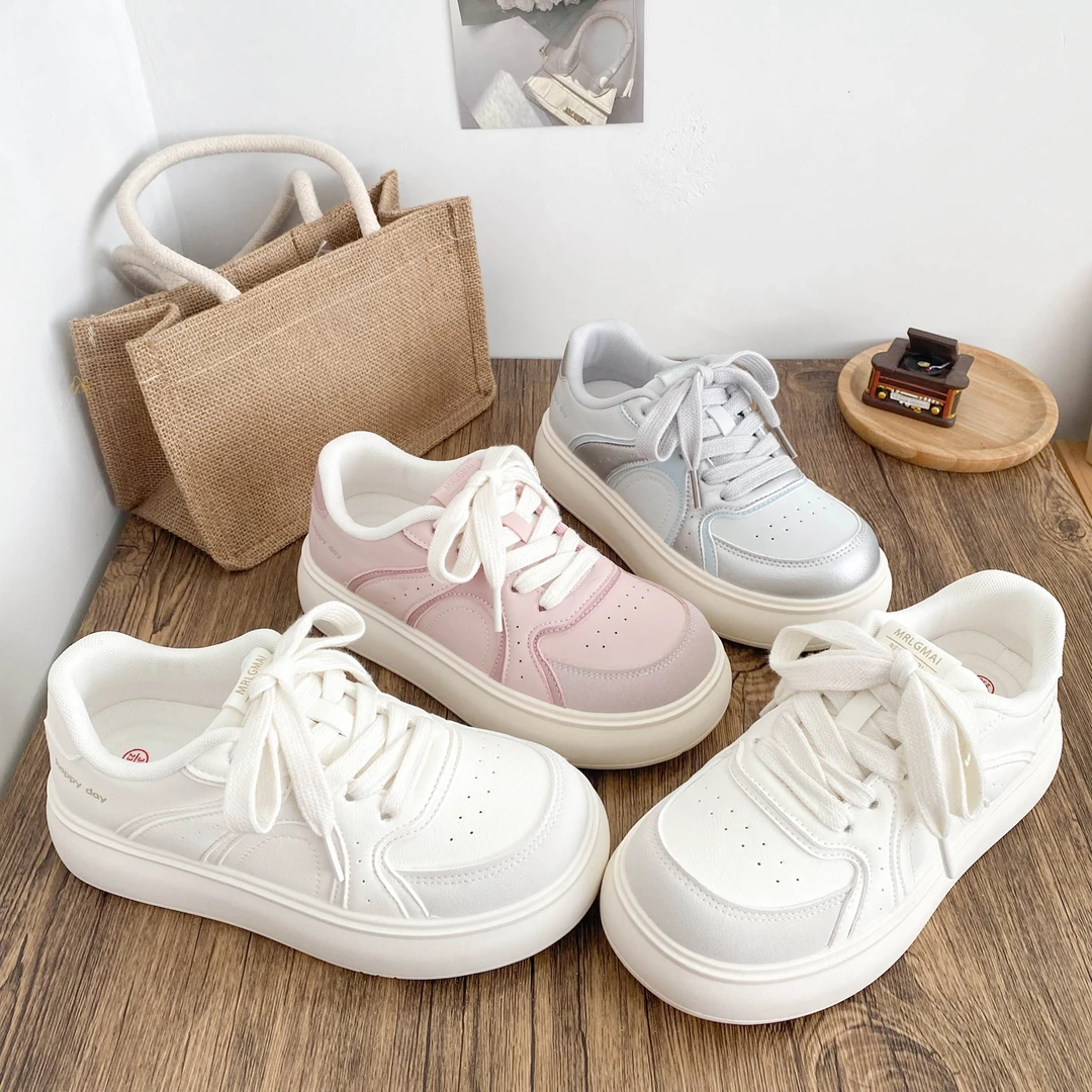 觅觅 港风小白鞋女ins学生百搭运动休闲板鞋2025秋季新款小众日常