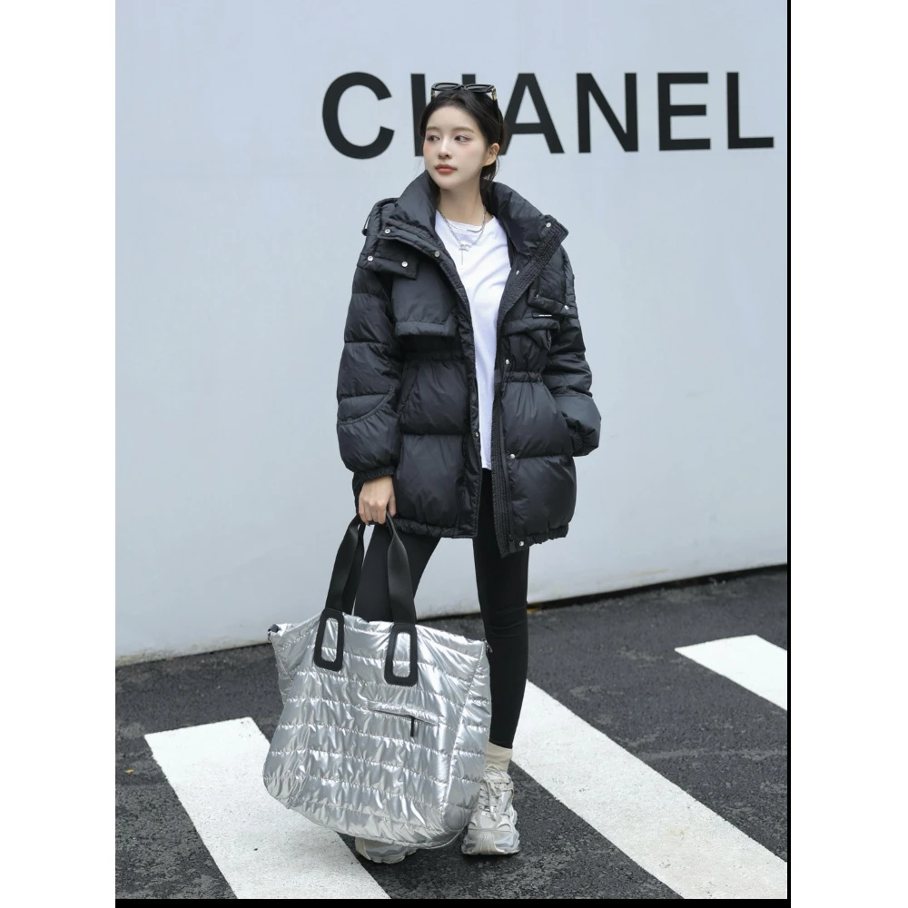 秋冬新中长款肯豆风高阶速暖长款潮流女装秋冬韩版鹅绒服241108