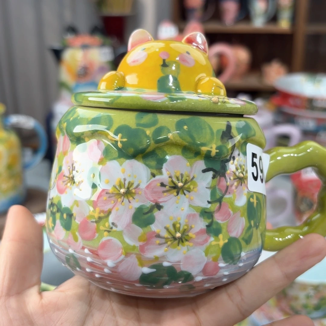 景德镇手绘高温釉下彩陶瓷茶具