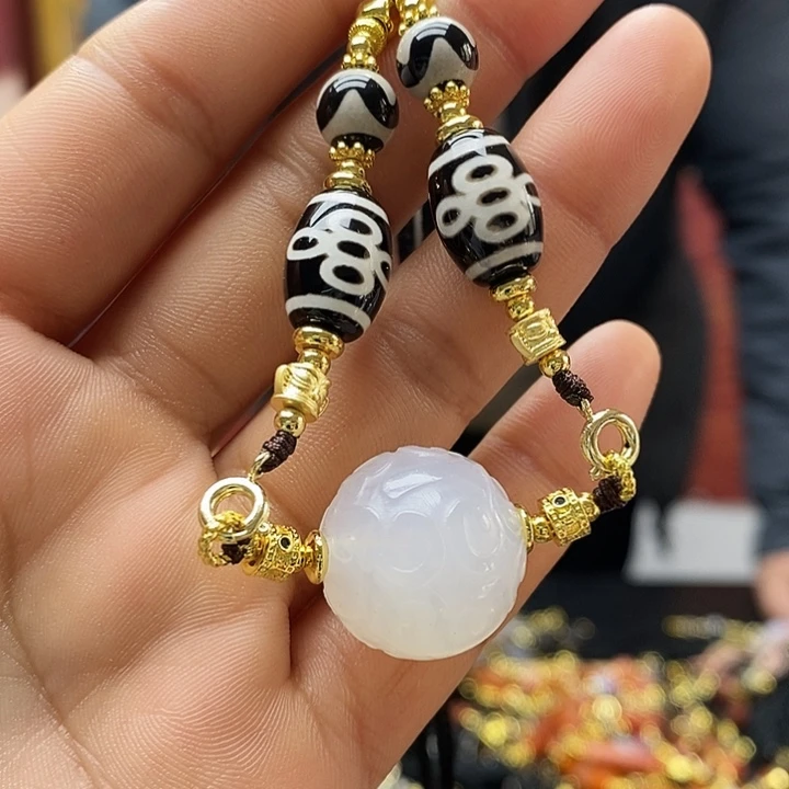 玛瑙/玉髓合金颈饰