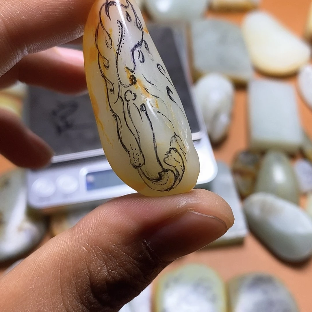 挂件未镶嵌定制和田玉风*