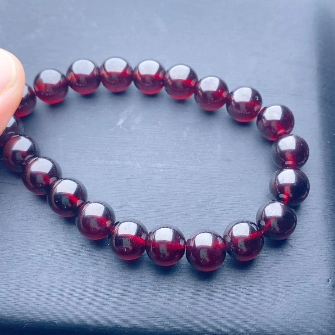 石榴石手链未镶嵌8.3毫米玻璃体9a清仓