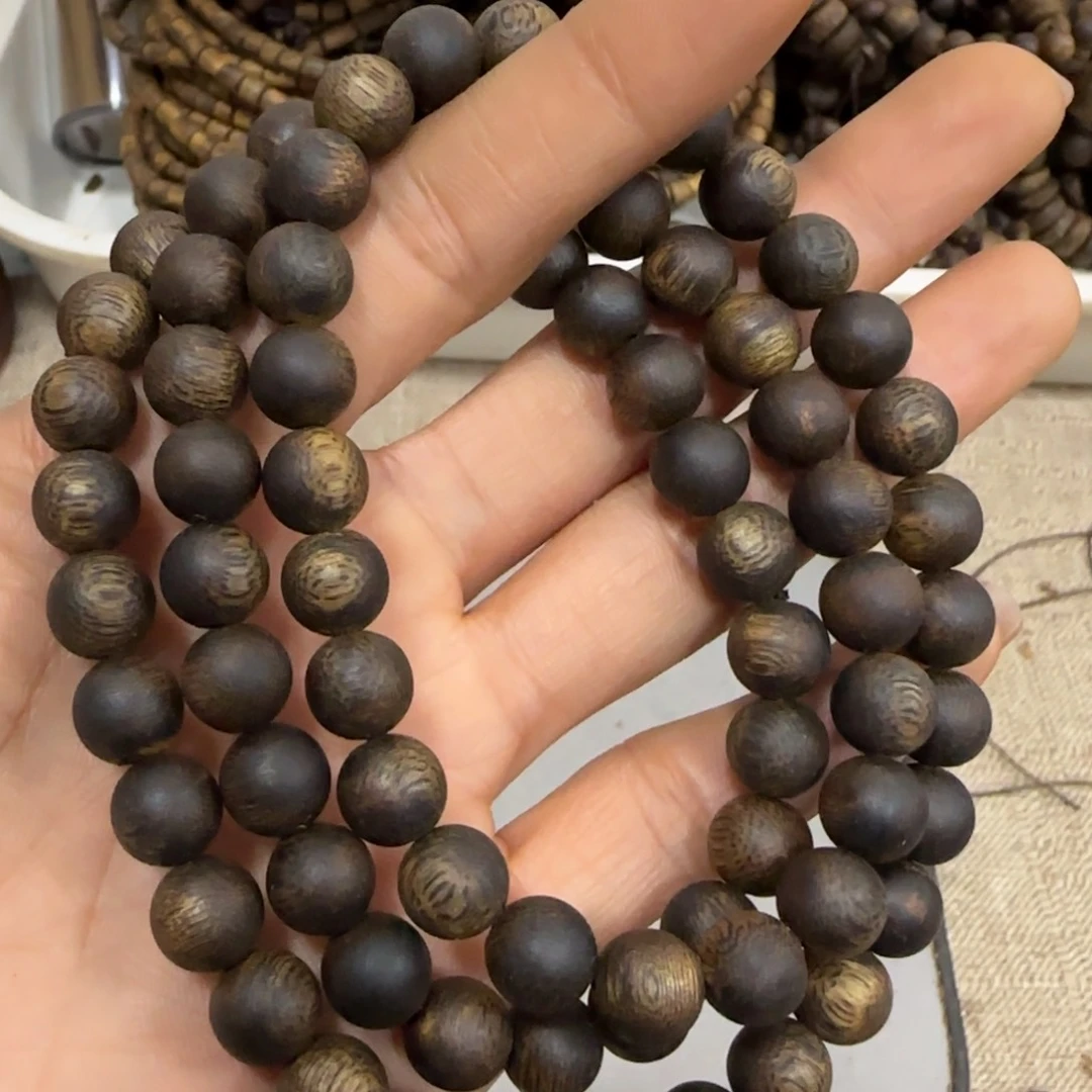 沉香木手串金*海南棋楠沉香沉水浮手串24.3
