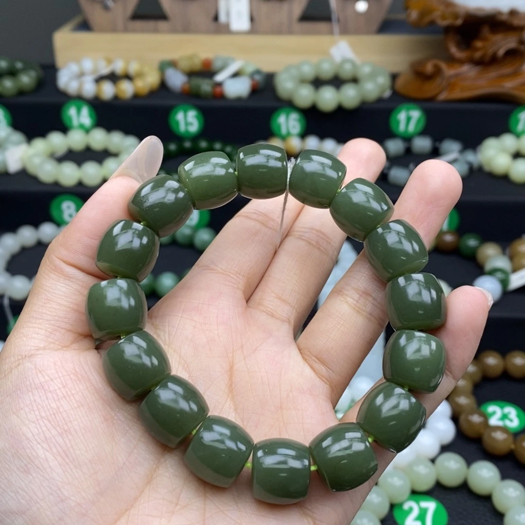 和田玉颈饰未镶嵌新疆黄口14mm