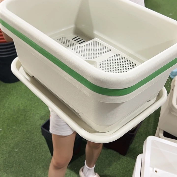 特价宽体小菜盆长38.5宽29高14.5混色带托3只