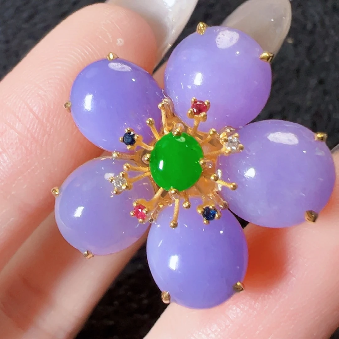 翡翠18K金镶嵌颈饰签收后24小时鉴赏期，过时不退