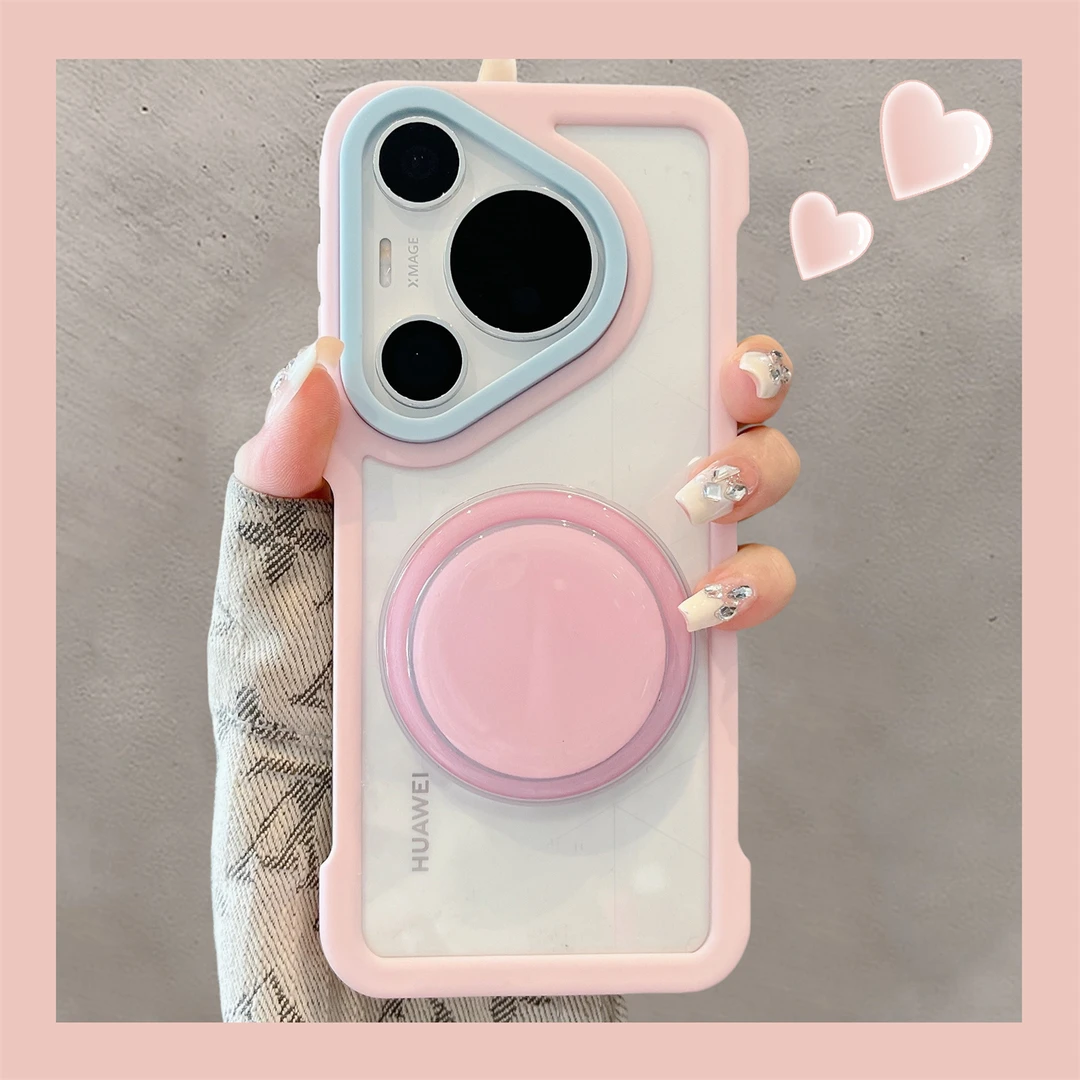 适用华为pura70pro+手机壳高级感无边框磁吸支架mate70pro超薄女