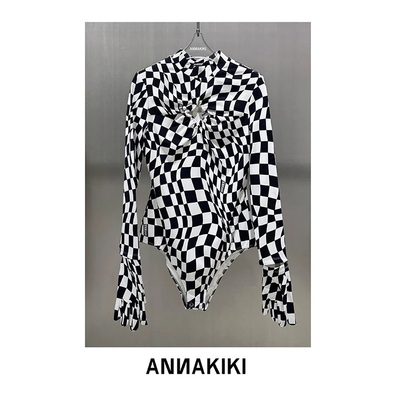 【AUNISEX专属】ANNAKIKI 四芒星镂空印花上衣 3D1A0205H195