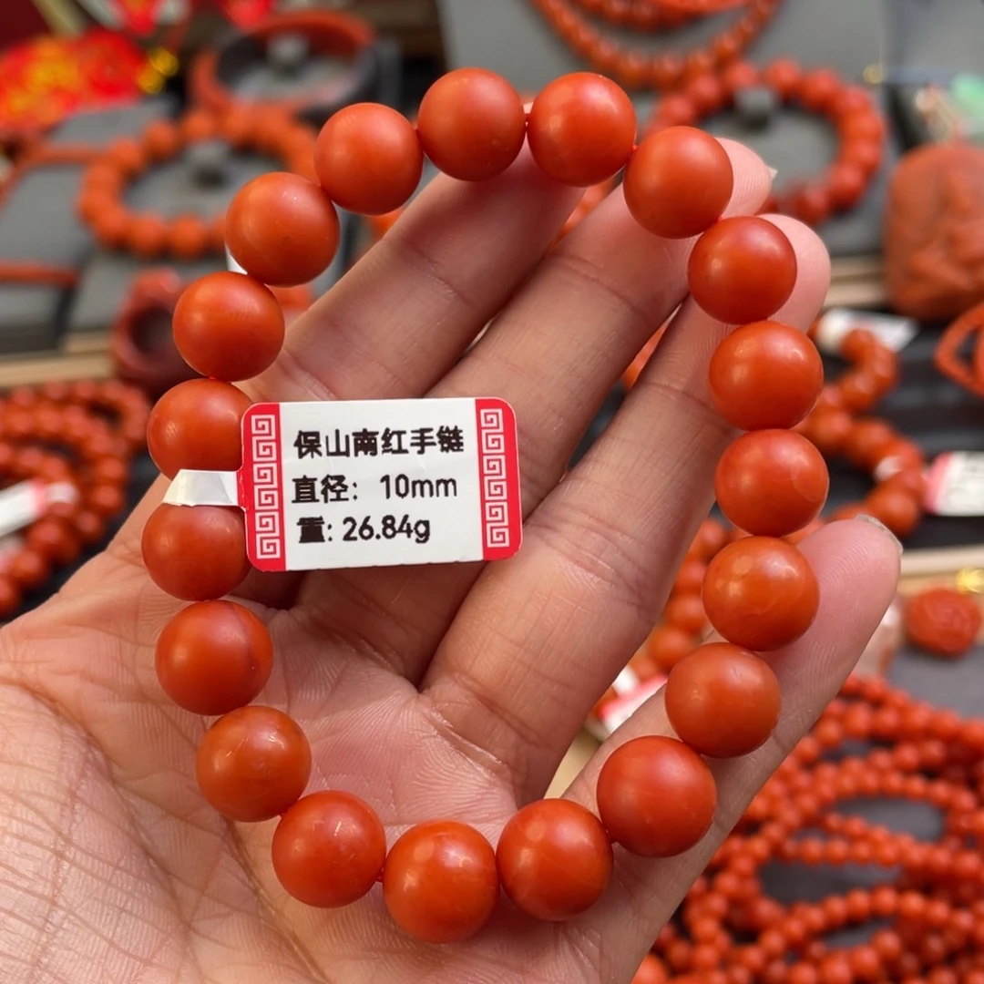 南红玛瑙手串未镶嵌座****9