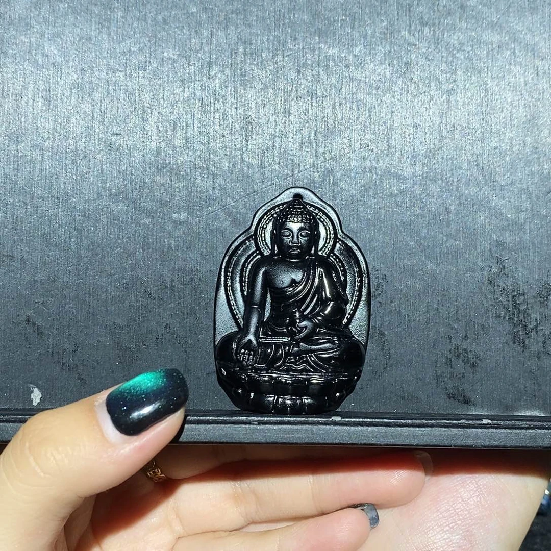 钛***啦黑曜岩未镶嵌吊坠(不含链)