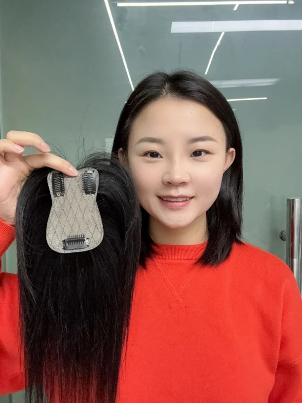 2025新款金丝全手工一比一还原头皮补发片，7x11网底，27厘米