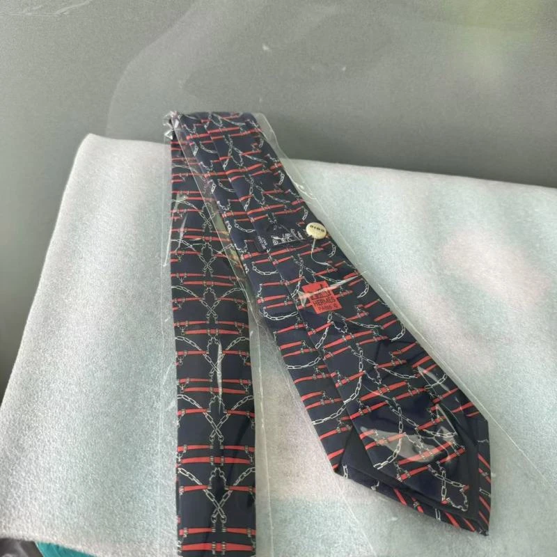 95新 Hermes/爱马仕 乱乱子中古/女士/汉堡中古领带/91956