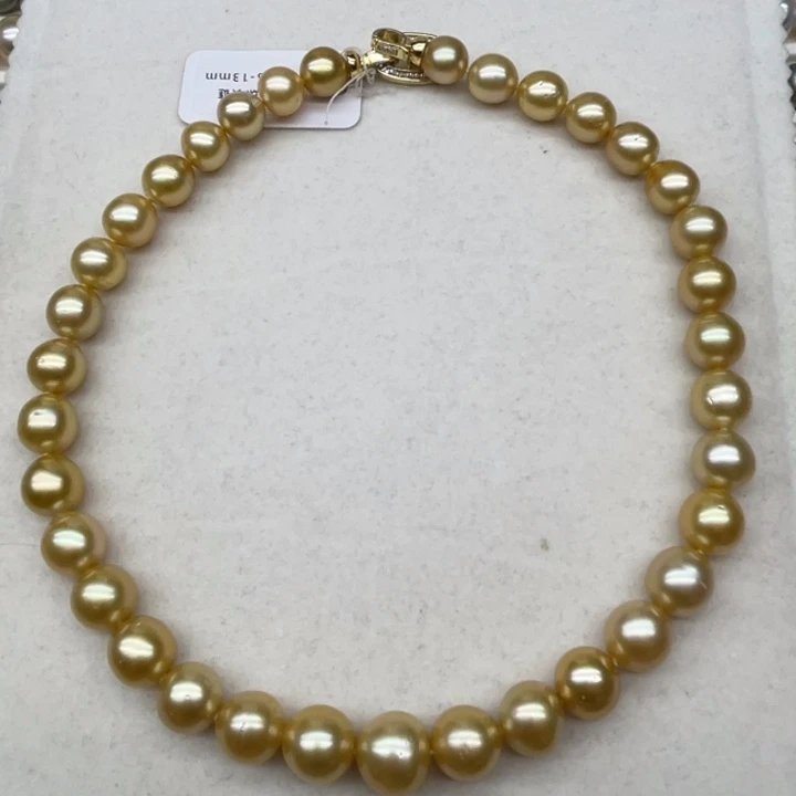 未镶嵌项链海水珍珠南洋金珠10-13