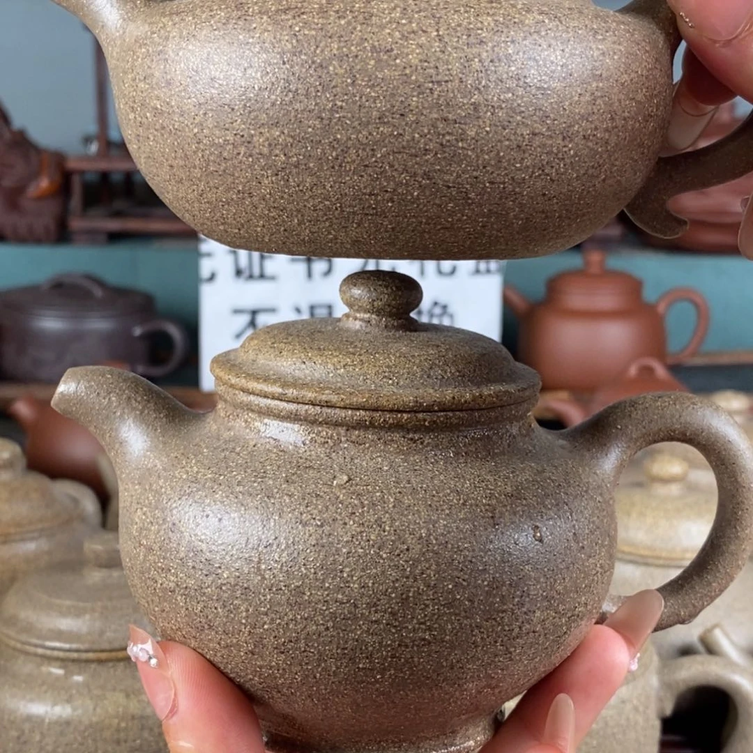 茶壶紫砂掇只  仿古 青降坡