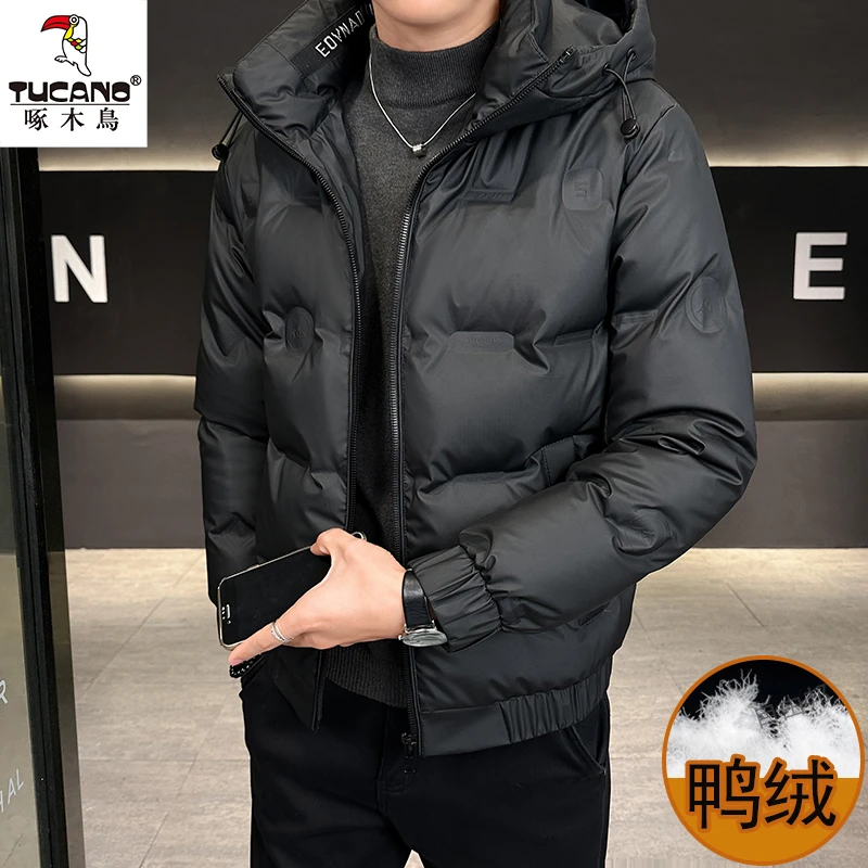 TUCANO/啄木鳥2025冬季新款男士短款连帽羽绒服潮流帅气秋冬外套