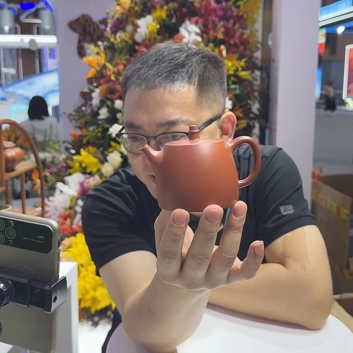 繁***华紫砂茶杯朱泥 汉铎