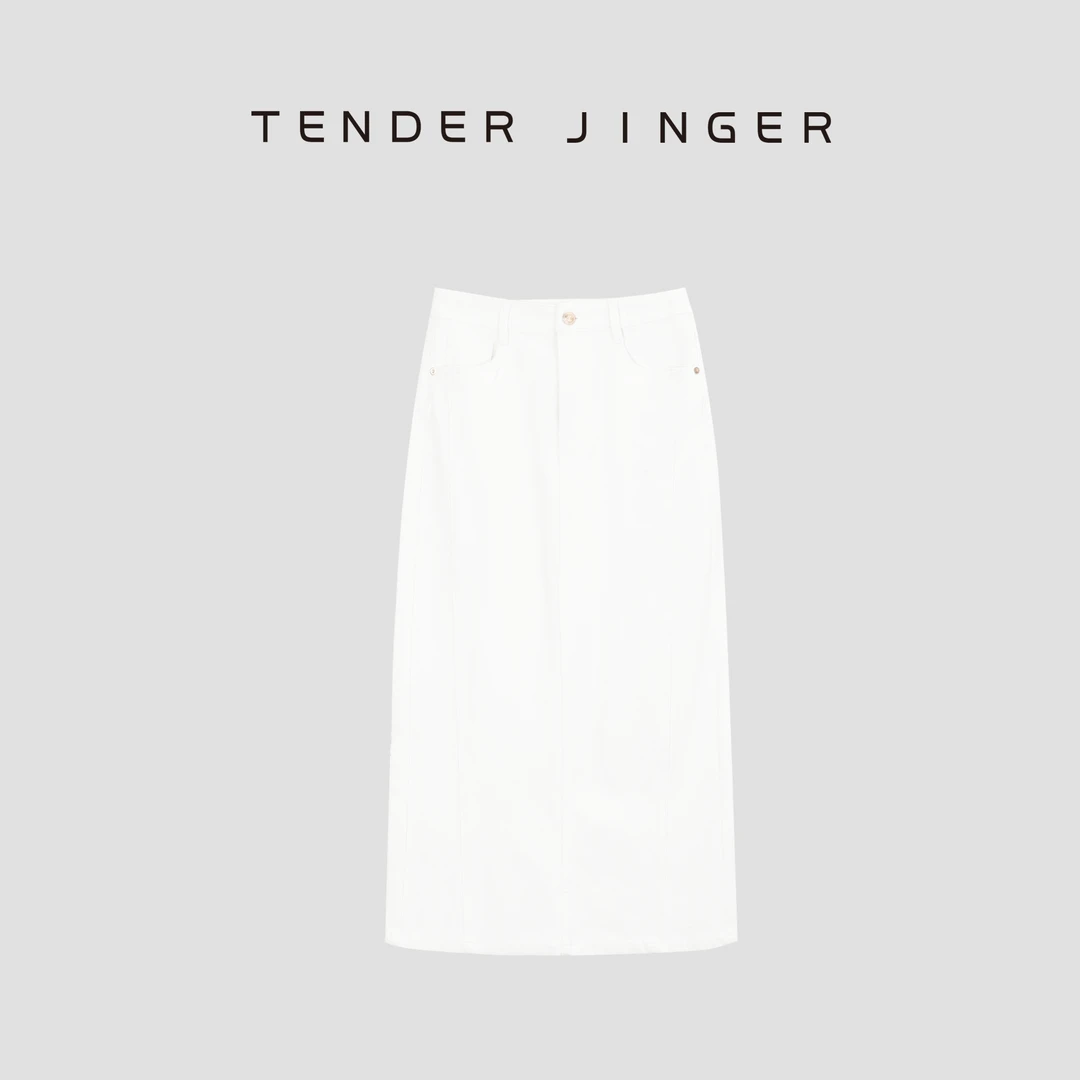 Tender Jinger【黑标】醋酸四面弹牛仔半裙T51RM118R