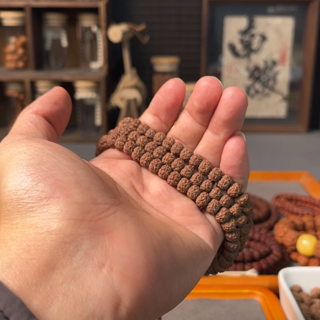 棒***油金刚菩提吊坠Aaa平细脖挂全品8小