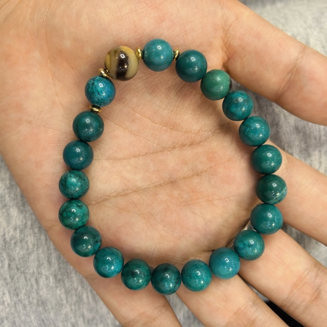 锌合金琉璃手链 彩虹手串10mm优雅