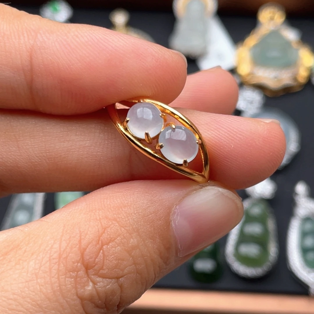 翡翠银S925镶嵌戒指1111