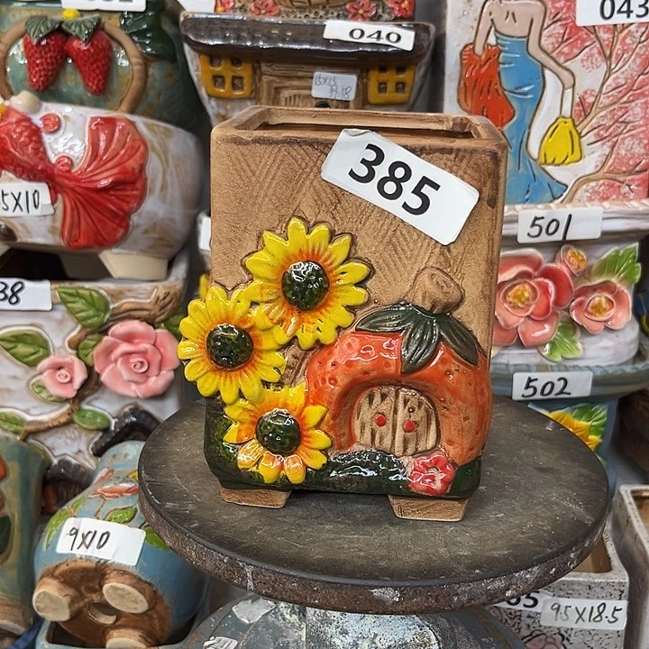 粗陶材质多肉花盆