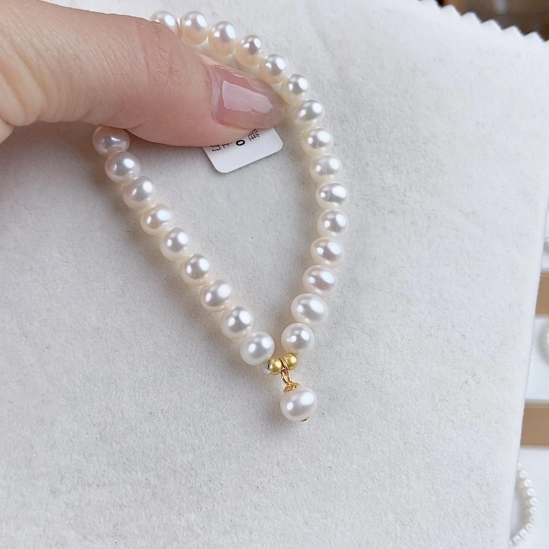 淡水珍珠手绳银S925镶嵌