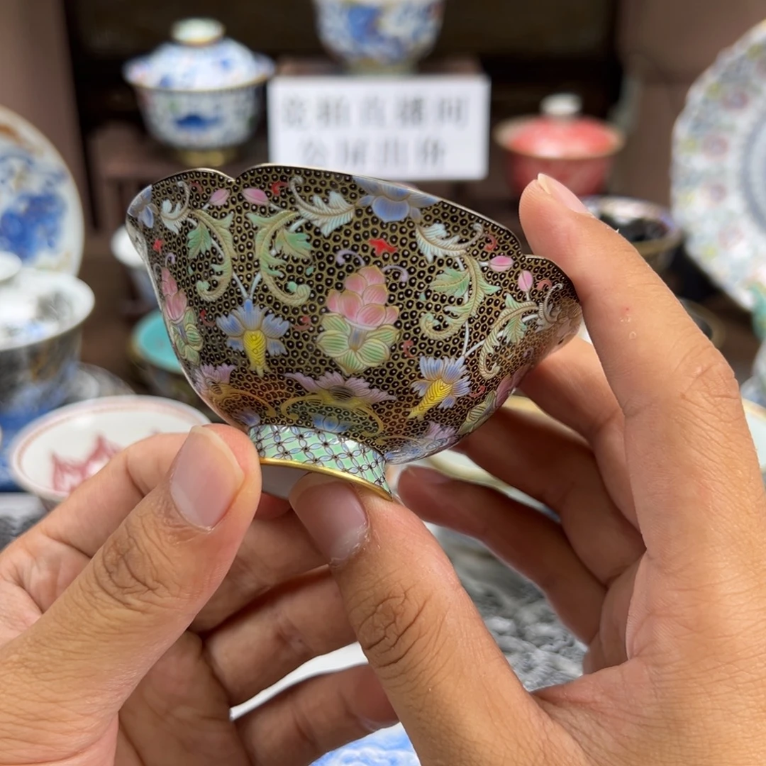 山***河瓷片景德镇手工手绘陶瓷