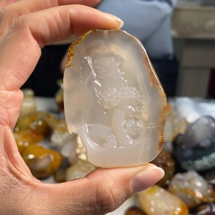 玛瑙/玉髓吊坠(不含链)未镶嵌