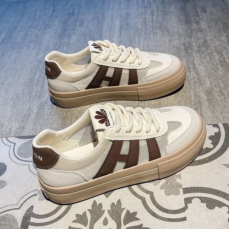 【COCO可可】新款网面板鞋1821夏季复古女鞋厚底透气潮品韩版平底鞋