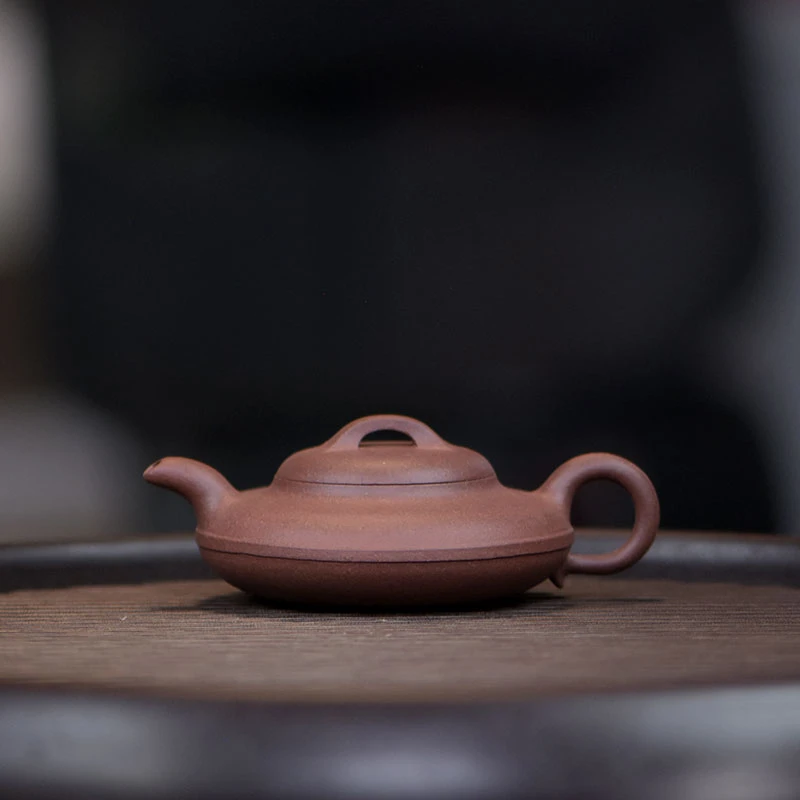 阎记慕古 紫泥 线圆壶 EE喝茶壶S140 0207 1