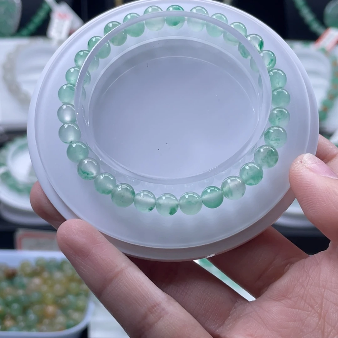 石英质玉（非洲翠）未镶嵌手串