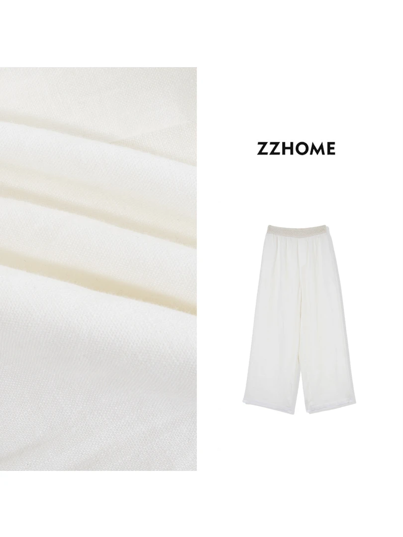 ZOZO HOME ｜都市漫步炎夏降温悬垂精织腰头亚麻裤q170842p
