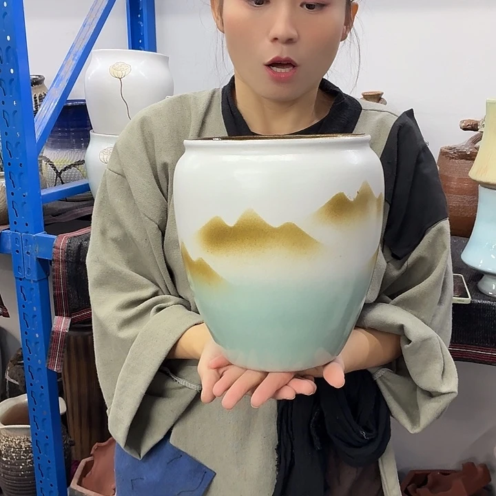 19+26 -粗陶花盆有孔