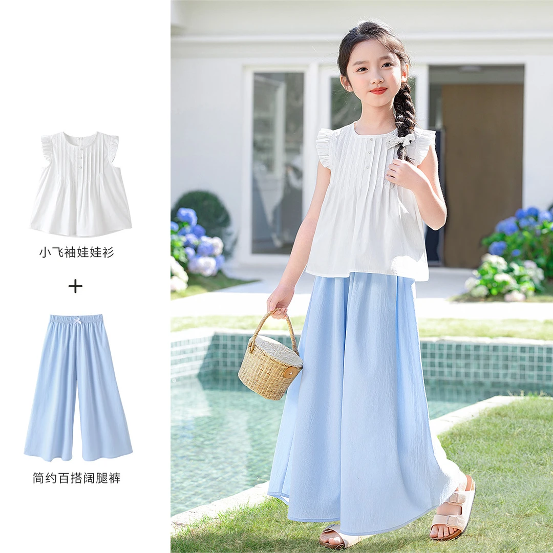 新款女童夏装套装爆款潮牌高级洋气时髦潮款儿童套装童装儿童服装