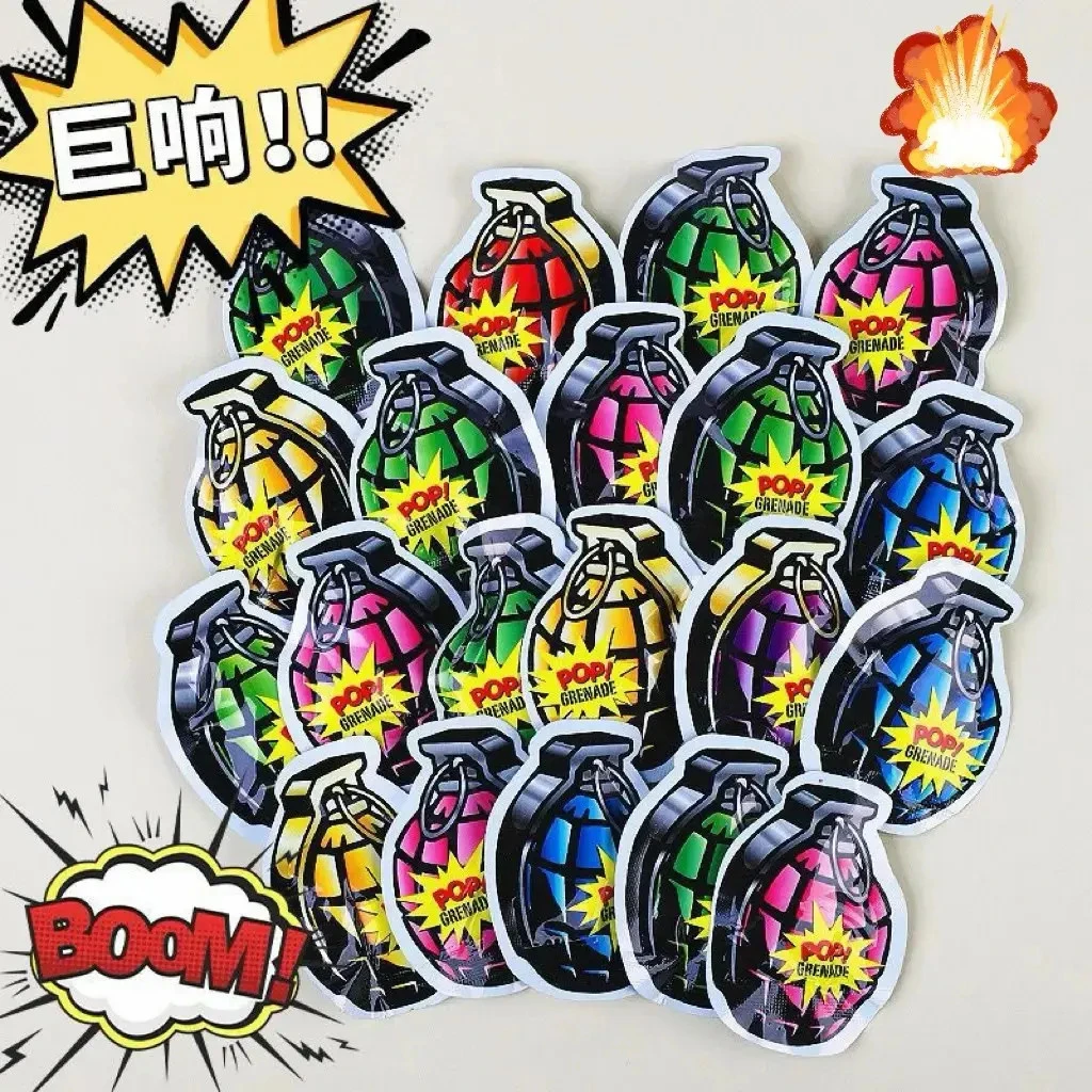 T【100个装】自爆手雷解压玩具网红爆款整蛊玩具自动充气仿真吓人