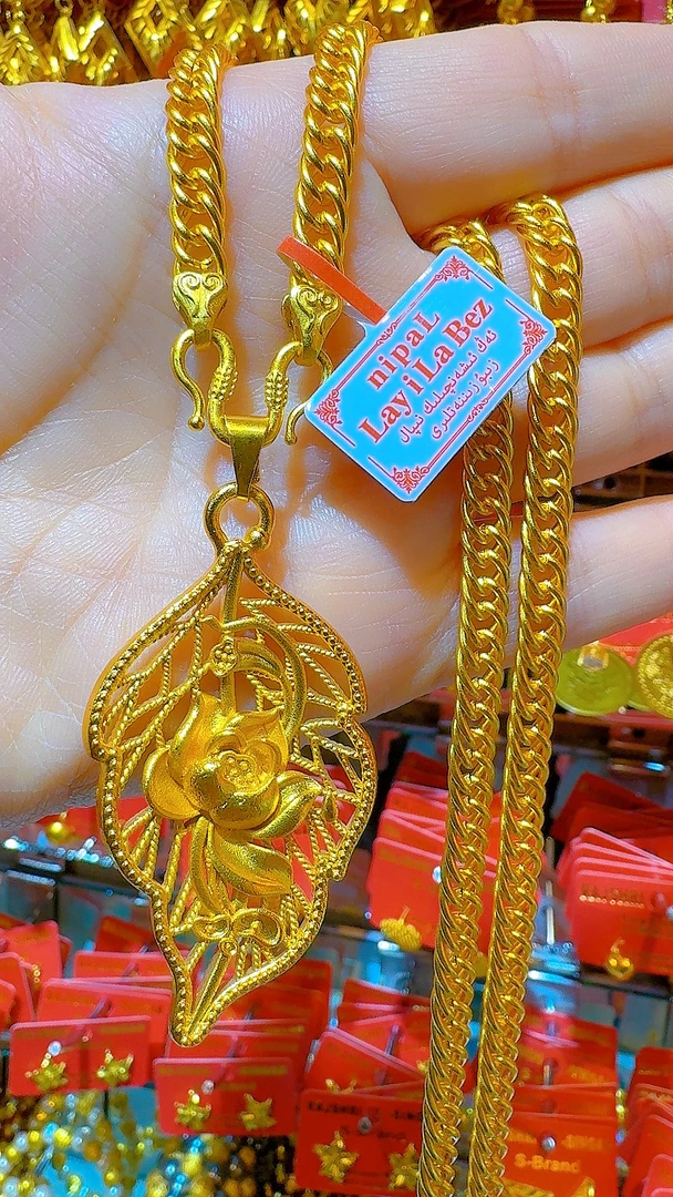 铜合金吊坠 合金吊坠 【LayLaBez】镂空花丝女款铜合金镀金圆牌吊坠