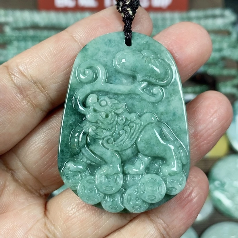 【闪购商品】翡翠颈饰未镶嵌玉吊坠翡翠玉飞天貔貅牌