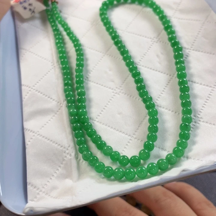 翡翠未镶嵌颈饰项链