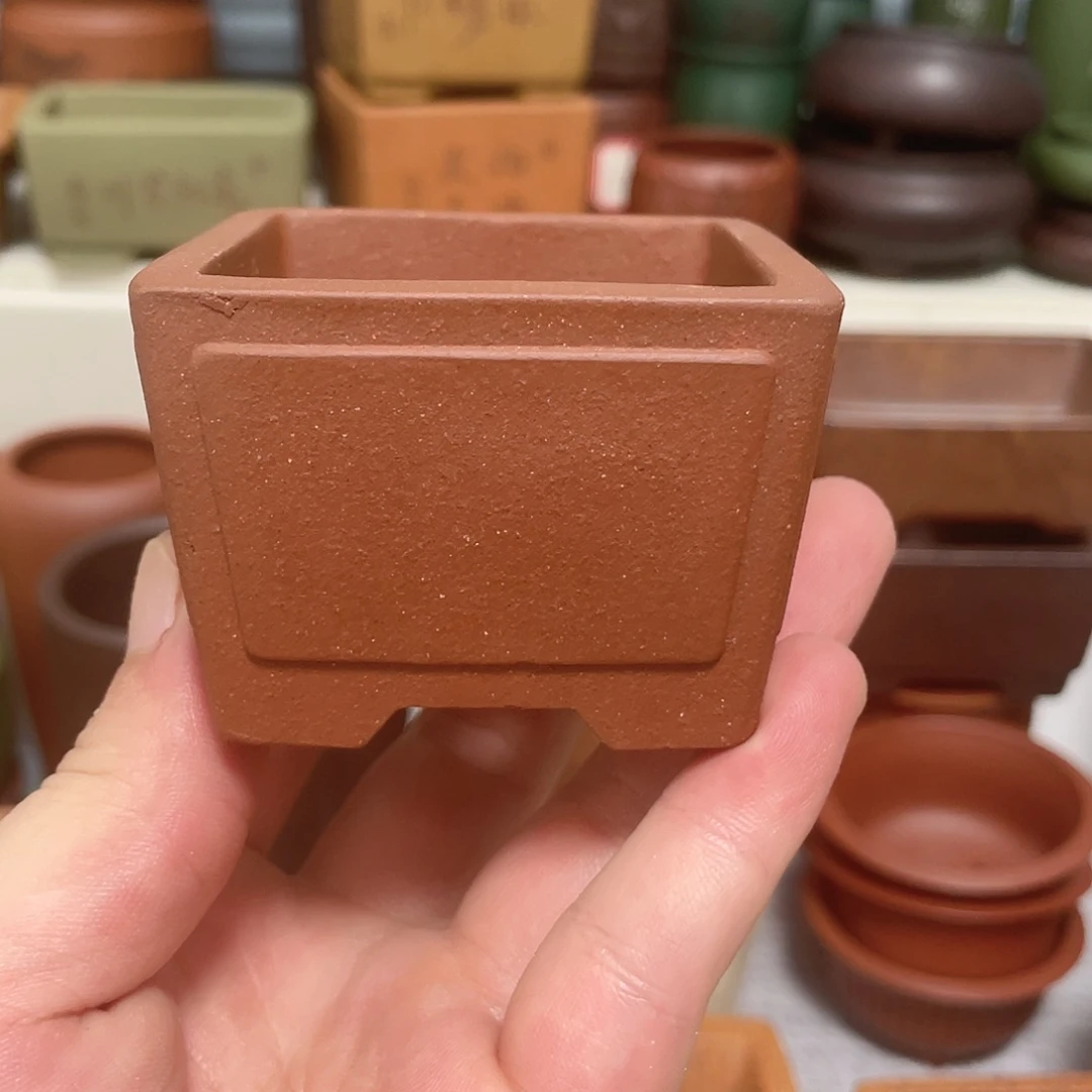 盆满花器铺精品紫砂四方5.5×3.5