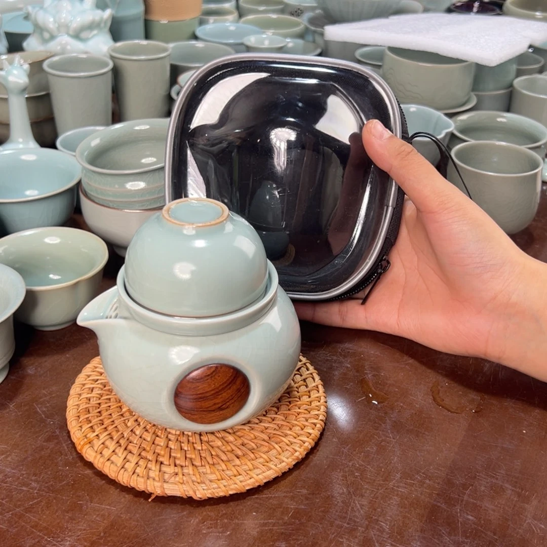 精品卵青一壶一杯旅行装。